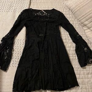 Free People Lace Lovers Folk Song mini dress
